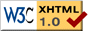 Valid XHTML 1.0 conformance icon!